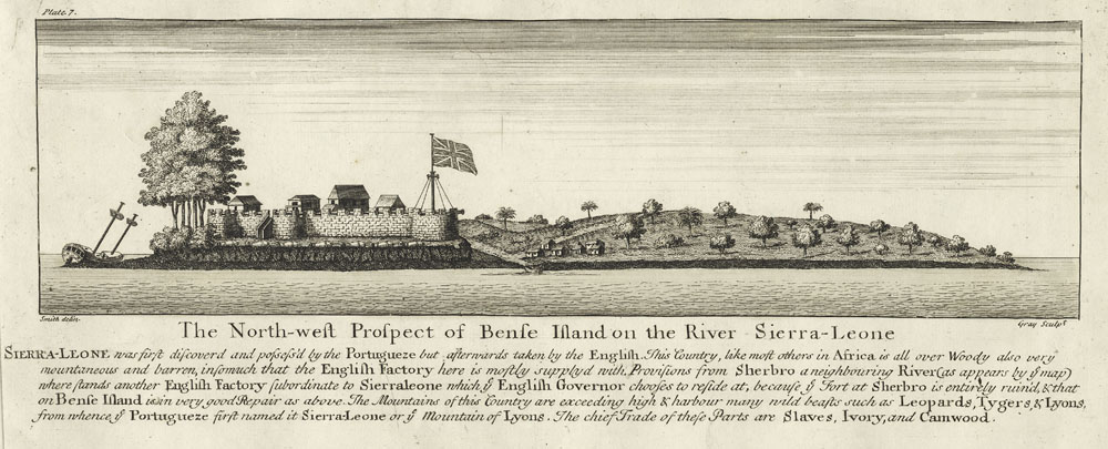 Bunce Island fort historical print