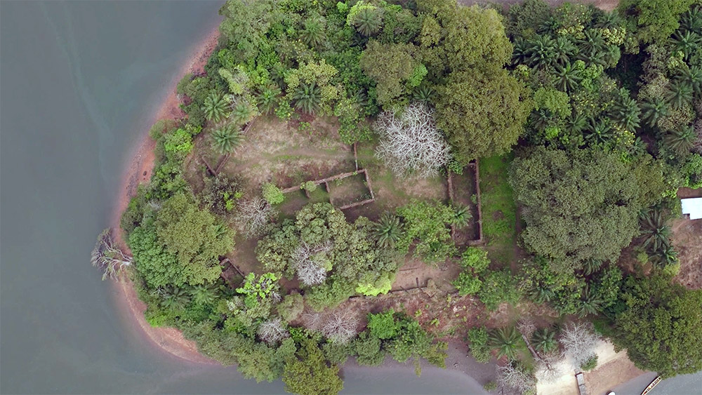 Bunce Island aerial view by drone